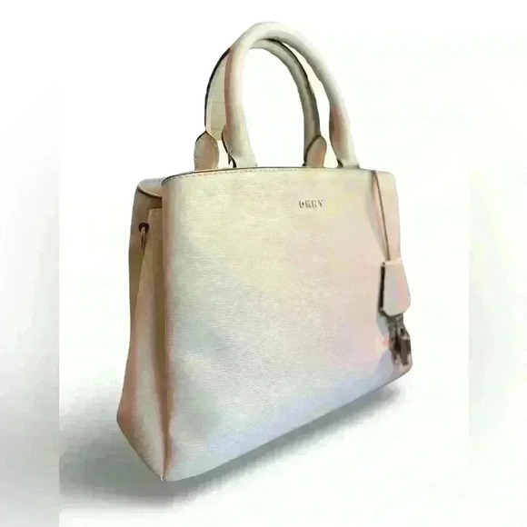 DKNY Off White/Light Cream DKNY Medium Satchel with Double Handles. NWT - Picture 3 of 8